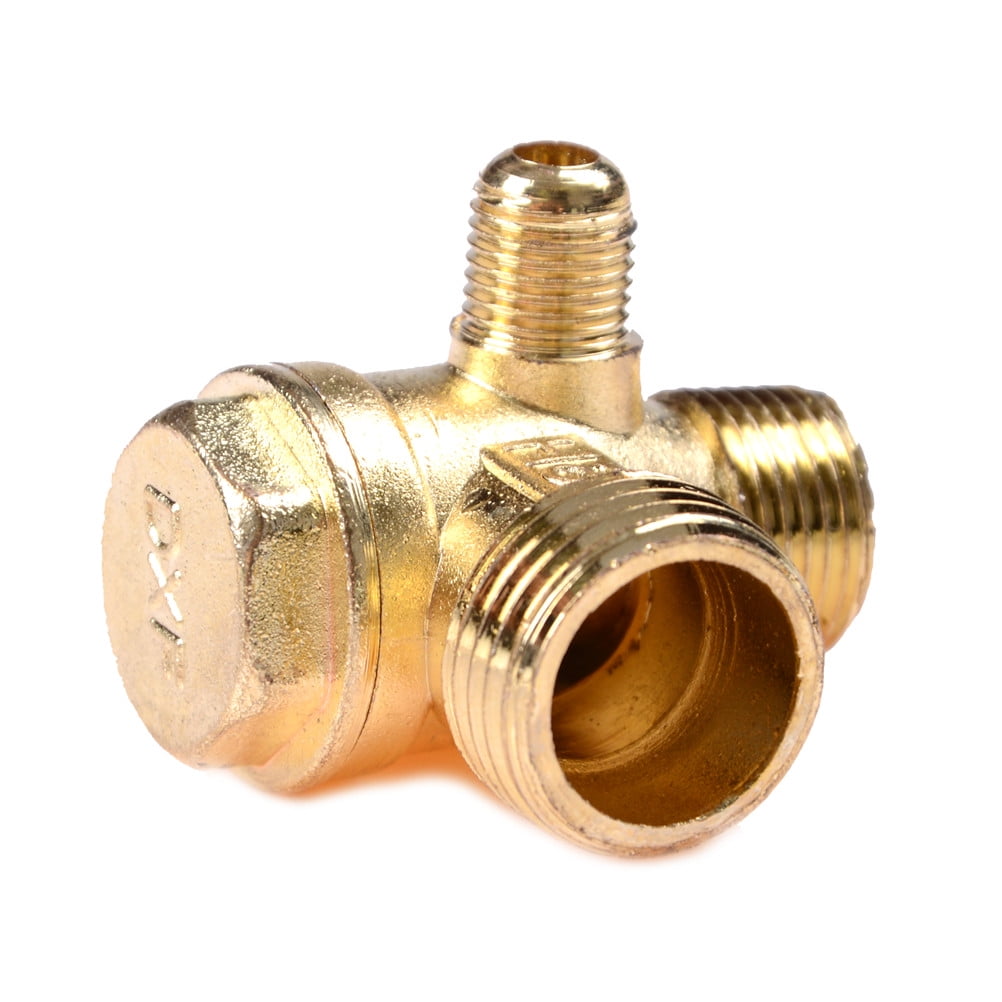 3Port Brass Male Threaded Check Valve Connector Tool for Air