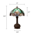 thumbnail image 2 of CHLOE Lighting Tiffany-Style Antique Dark Bronze 1-Light Victorian Table Lamp 12" Shade, 2 of 8
