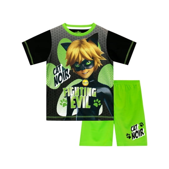 Miraculous Boys Fighting Evil Short Sleeve Pajamas Sizes 4-12