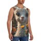 thumbnail image 2 of Balery Adorable Llama In Flowers Camisetas sin mangas para hombre, absorbe la humedad y protege contra el mal olor.-3X-Large, 2 of 7