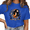 1-Blue, variant on Women's Blue Woodland Fox Graphic Short Sleeve T-Shirt Soft Cotton Crewneck Top