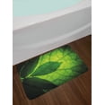 thumbnail image 2 of Green Bath Mat, Nature Forest Big Amazon Brazilian Tree Leaf with Vein and Sunbeams Image, Non-Slip Plush Mat Bathroom Kitchen Laundry Room Decor, 29.5 X 17.5 Inches, Olive and Dark Green, Ambesonne, 2 of 2