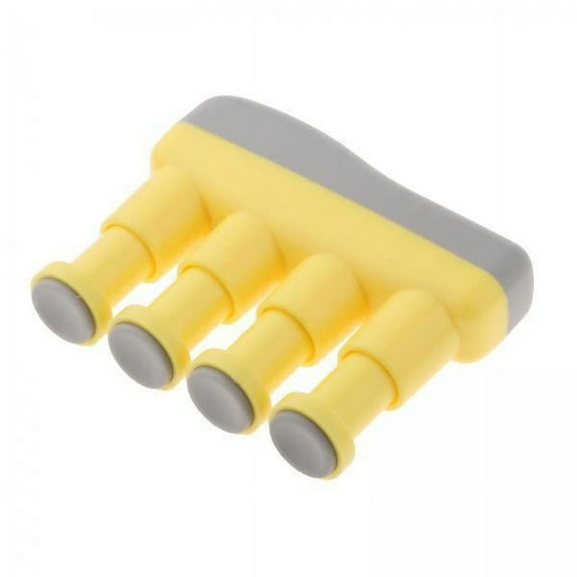 Almencla 2x Exerciseur de Doigt pour Guitare, Renforcement de Main Entraîneur de Tension Exerciseur Jaune 2 Pcs