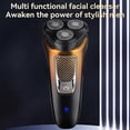 thumbnail image 3 of XH1080 Electric Rotary Shaver USB Rechargeable 3 Blades Washable Razor for Men Grooming - Black, 3 of 5