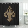 thumbnail image 1 of KSADK Emblem Golden Vintage Baroque Pattern Acanthus Album Antique Border Calligraphic Shower Curtain Bath Curtain 60x72 inch, 1 of 1