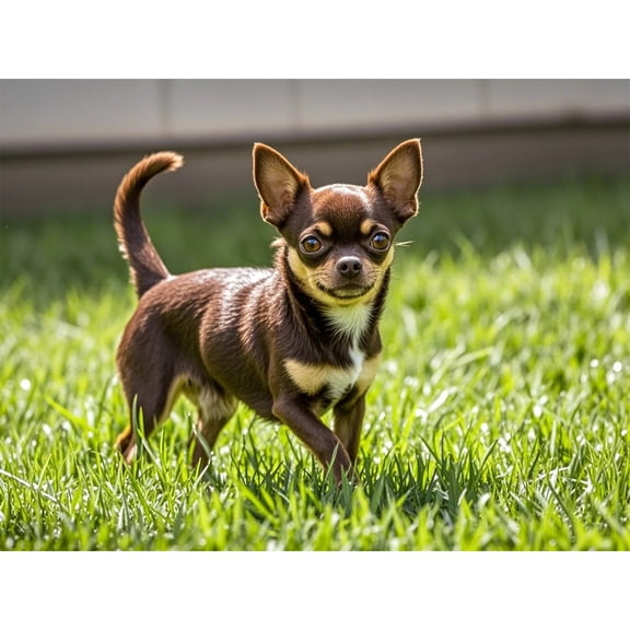 Diamond Art Chocolate Chihuahua 5D Diamond Painting DIY Kits Full Round Drill Beads by Number Mosaic Embroidery Arts and Crafts for Home Wall Living Room Bedroom Decor 12x16 inch / 30x40cm