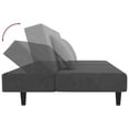 thumbnail image 5 of vidaXL 2-Seater Sofa Bed with Two Pillows Dark Grey Velvet, 5 of 5
