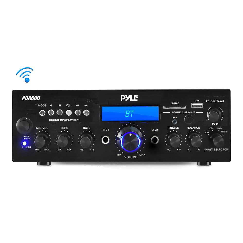 New Pyle Bluetooth 350 Watt Stereo Receiver Amp Amplifier AM/FM 3D 4 HDMI AUX-IN 
