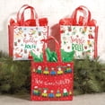 thumbnail image 3 of Santa's Helpers Shopping Totes - Set of 3, 9 x 9.5 Inch Reusable Bags, Christmas, 3 of 4