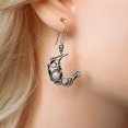 thumbnail image 3 of BRIGHTFUFU 1 par de pendientes de luna sola pendientes colgantes asimétricos colgantes para niñas mujeres, 3 of 8