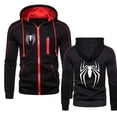 thumbnail image 5 of Sudadera con capucha de spiderman para hombre, ropa de calle con estampado de araña y Zippe, informal, divertida y holgada, novedad, 5 of 5