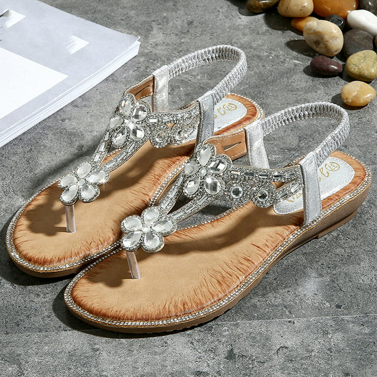 CBGELRT Womens Sandals Silver S for Women Sandals Size 6 Sandals