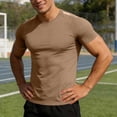 thumbnail image 4 of Cmfcve Workout T Shirt for Men Quick Dry Athletic Compression Summer Tee Breathable Crew Neck Gym Tops Oversized Basic Short Sleeve Tops, 4 of 6