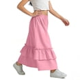 thumbnail image 7 of Girls' Casual Tiered Maxi Skirt with Elastic Waist, 7 of 7