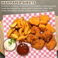 thumbnail image 6 of 300pcs Square Checkered Wax Paper Sheets 11.81" x 11.81" Oil-absorbing Dry Food Wrapping Paper for Sandwich Baking Liners Picnic Basket Bread Hamburger Wrap Kitchen, Blue, 6 of 7