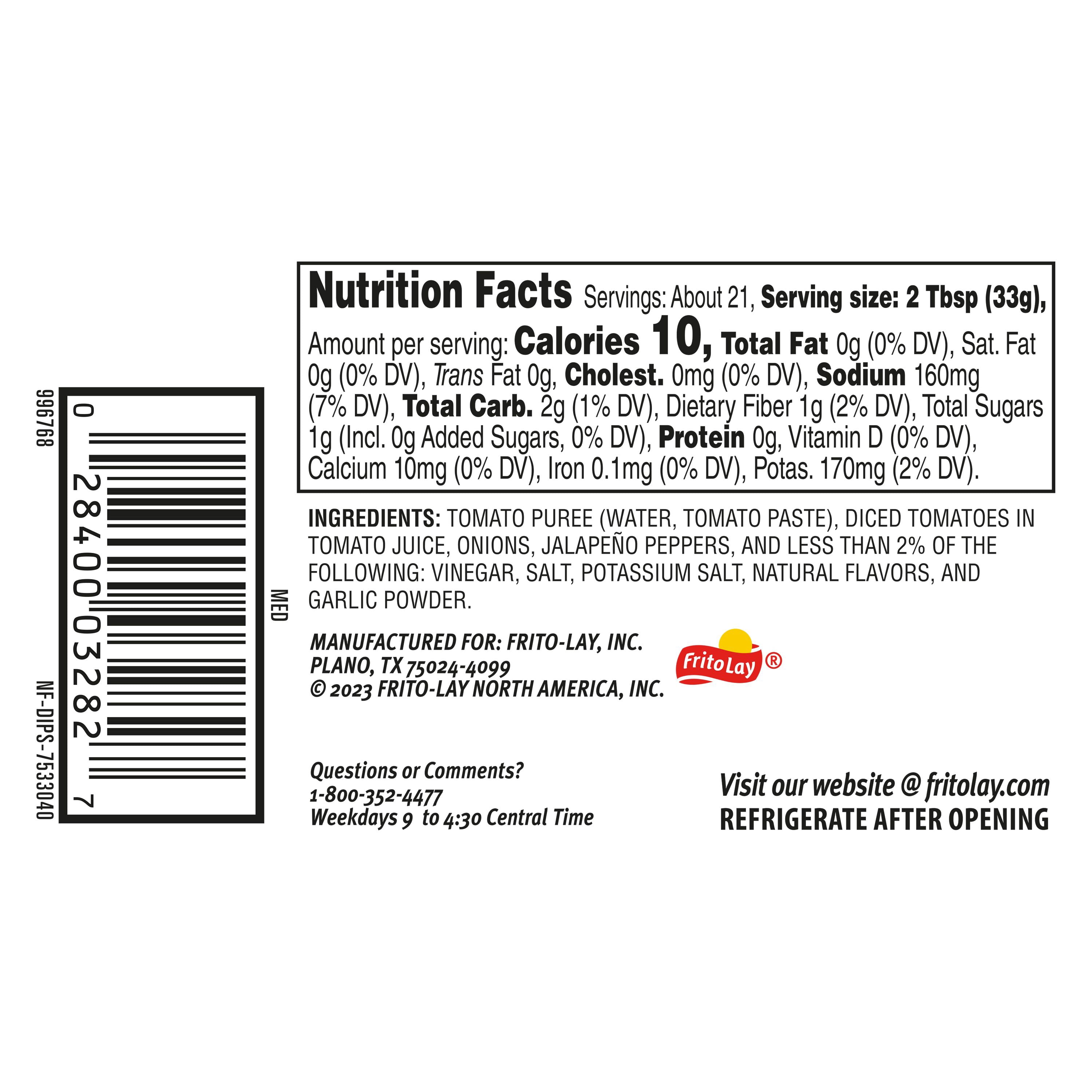 (3 pack) Tostitos Medium Chunky Salsa, No Artificial Colors, No Artificial Flavors, 24 oz Jar