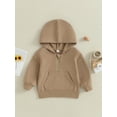 thumbnail image 2 of Toddler Baby Girl Boy Casual Sweatshirt Long Sleeve Solid Color Hoodie Pullover, 2 of 8