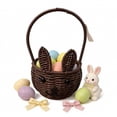thumbnail image 1 of Easter Handmade Weaving Shopping Rabbits Basket Bath Handheld Basket Outdoor Picnic Basket, 1 of 5