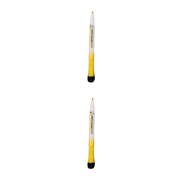 Bearachild Kids Adsorbable Blackboard Marking Drawing Pen Handwriting Erasable Pencil Smooth Markers Anti-smudge Chalkboard Writing Amarillo 2piezas