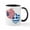 White/Black Inside, variant on CafePress - Made In America With Greek Parts - 11 oz Ceramic Mug - Novelty Coffee Tea Cup
