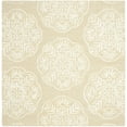 thumbnail image 2 of SAFAVIEH Bella Glenna Medallion Floral Wool Area Rug, Beige/White, 6' x 6' Square, 2 of 5