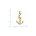thumbnail image 2 of 14k Yellow Gold Polished Anchor With Rope Pendant - Measures 25.9mm long, 2 of 2