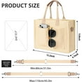 thumbnail image 4 of Omlopp Tote Bags for Women Canvas Tote Purse Crossbody with Pockets Top Handle Shoulder Satchel Bag for Women-White, 4 of 8