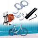 thumbnail image 2 of Soporte para jaula de botella de agua para bicicleta, abrazadera adaptadora de montaje mecanizada CNC de aleación de aluminio rresistente para bicicleta  Plata Cola Portabidón para bicicleta, 2 of 5