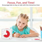 Conchstar 60 Minute Visual Timer for Kids, Countdown Timer for Classroom & Kitchen, Desk Timer for Study, Time Manager Tool for Kids with Fruit Pattern (Orange)