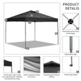 thumbnail image 4 of Ainfox 10 x 10 ft Pop up Canopy Tent with Weight Bag,Instant Outdoor Canopies,Shade Tents with Carrying Bag, Black, 4 of 9