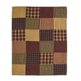 thumbnail image 3 of VHC Brands Quilt Twin, Cotton Quilt, Country Bedding, Connell Collection, Size - 90x70, Burgundy, 3 of 5