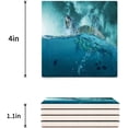 thumbnail image 3 of FMSHPON Ocean Sea Turtle Set of 4 Coaster for Drinks, Absorbent Ceramic Stone Coasters Cup Mat with Cork Base for Home Kitchen Room Coffee Table Bar Decor, 3 of 4