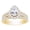 Vermeil, variant on Halo Bridal Ring Set For Women 1.00 Cttw Pear And Round Cut Lab Grown Diamond Two Row Wedding Band Rings Set in 14K White Gold Plated 925 Sterling Silver Jewelry Size-9.5