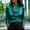 Green women's satin blouse a1, variant on Women's 3/4 Sleeve Satin Blouse Elegant Collared Business Shirt Summer Trendy Work Tops Professional Office Wear, Green M