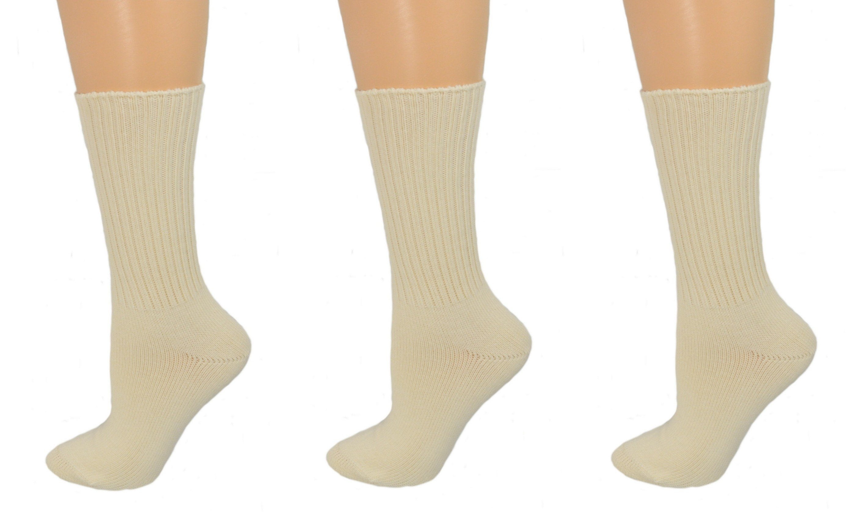 3 Pairs Pack Soft Cotton Women Girls Ladies Socks Size 4-7 