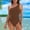 Coffee, variant on Ynynloco One Shoulder Women's One Piece Swim Suits Slimming Casual Full Coverage Modest Bathing Suit Sexy High Cut Swim Suits