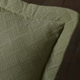thumbnail image 6 of Superior Basketweave 3 Piece Decorative Cotton Bedspread, Lightweight Bedding Set, Full Size, Sage, 6 of 10