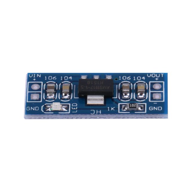 Módulo Módulo reductor de potencia AMS1117 1.5V 800mA Salida DC 4.75-12V Entrada 2P Pin de una sola fila Sywqhk Para estrenar