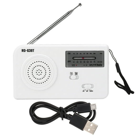 RD?638T Portable Solar Powered Hand Crank AM FM Radio Emergency with LED Flashlight