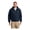 Navy, variant on Unisex Tall Duck Cloth Hooded Work Jacket | Zip Up Outerwear for Men & Women with Insulated Hood & Hand Pockets