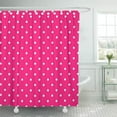 thumbnail image 1 of SUTTOM Coloré Jardin Chaud Rose Polka Point Patio Motif Blanc Rideau de Douche 60x72 Pouces, 1 of 1