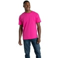 thumbnail image 1 of Fruit of the Loom T-Shirts en Coton Eversoft pour Hommes (Réguliers et Grands et Forts), Col Ras du Cou-Lot de 2-Rose Cyber, Grand, 1 of 7