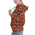 thumbnail image 3 of Yiaed Owls And Boo Print Womens Casual Hoodies Crew Neck Long Sleeve Sweatshirts With Pocket Pullover Tops Women's Hooded Sweatshirt-Large, 3 of 5