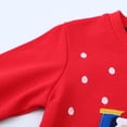 thumbnail image 5 of FEDPOP Toddler Boys Christmas Sweatshirts Cotton Crewneck Santa Embroidery Kids Tops 3T, 5 of 9