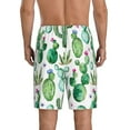 thumbnail image 3 of Easygdp Cactus Plants1 Men's Short Pajama Pants, Sleep Shorts, Household Pants, Casual Pants with Pockets - Large, 3 of 9