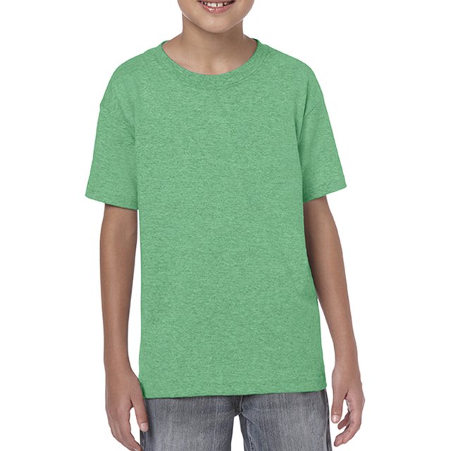 Softstyle Youth T-Shirt, L, Heather Irish Green