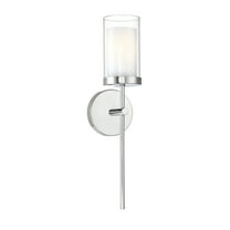 Trade Winds Flambeau 1 Light Wall Sconce in Chrome