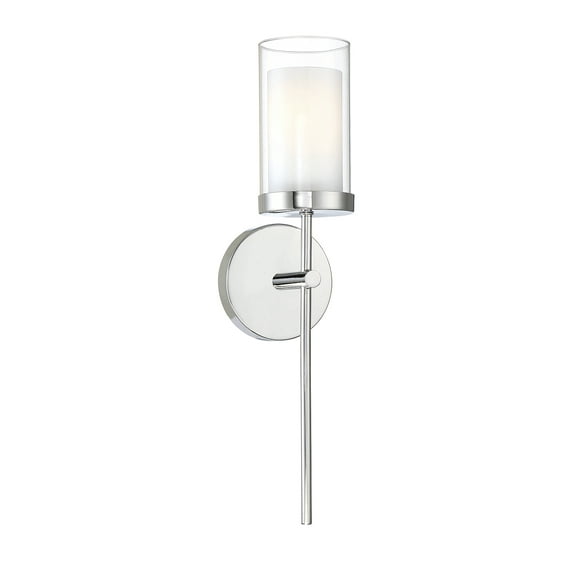 Trade Winds Flambeau 1 Light Wall Sconce in Chrome