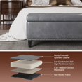 thumbnail image 5 of Veanerwood Storage Bench, 51-Inch Ottoman Bench with Storage, 30 Gallons, Modern Faux Leather Ottoman, Rectangle Ottoman Bench for Bedroom, Living Room, Mudroom, Entryway, Hallway, Office, Grey, 5 of 8