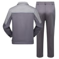 thumbnail image 3 of Penkiiy Unisex Work Suit With Long Sleeves Coat Jacket And Reflective Pants Color Blocking Set XXS Gray, 3 of 3